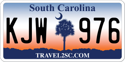 SC license plate KJW976