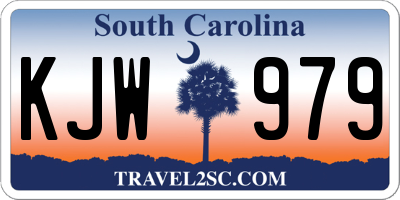 SC license plate KJW979