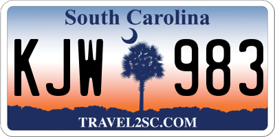 SC license plate KJW983