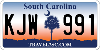 SC license plate KJW991