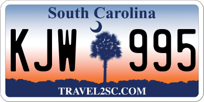 SC license plate KJW995