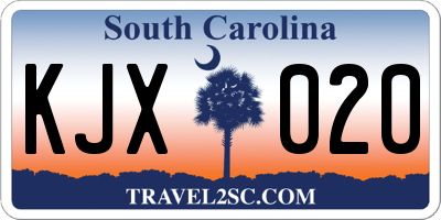 SC license plate KJX020