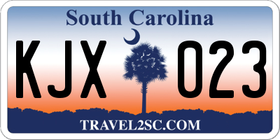 SC license plate KJX023