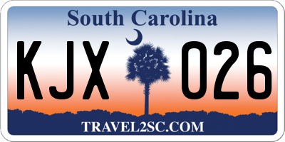 SC license plate KJX026