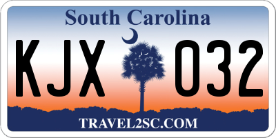 SC license plate KJX032