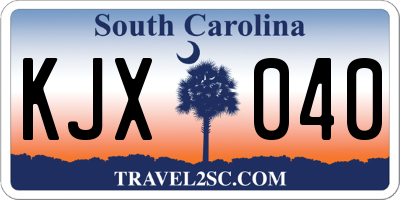 SC license plate KJX040