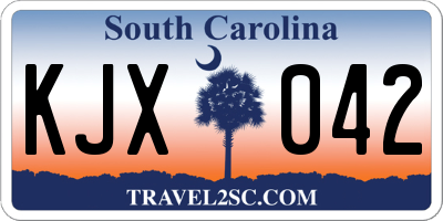 SC license plate KJX042