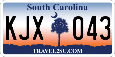 SC license plate KJX043