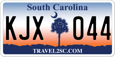 SC license plate KJX044