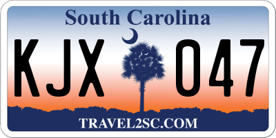 SC license plate KJX047