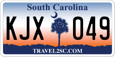 SC license plate KJX049
