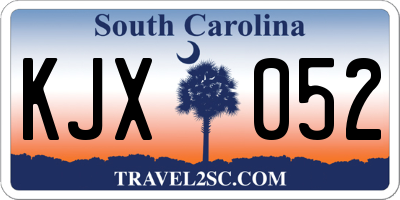 SC license plate KJX052