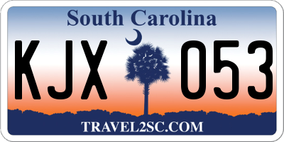 SC license plate KJX053