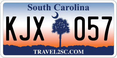 SC license plate KJX057