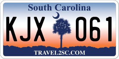 SC license plate KJX061