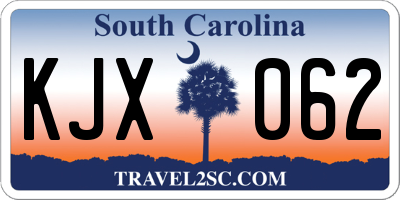 SC license plate KJX062