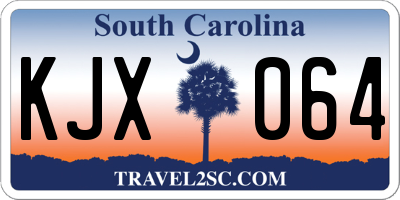 SC license plate KJX064