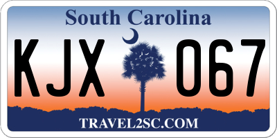 SC license plate KJX067