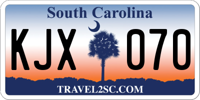 SC license plate KJX070