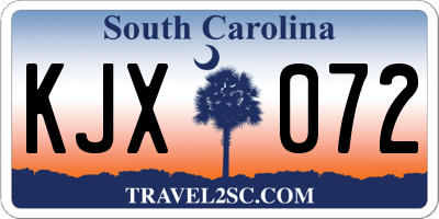 SC license plate KJX072