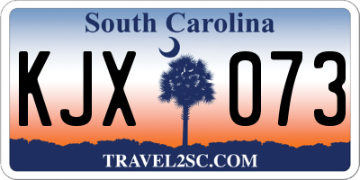 SC license plate KJX073