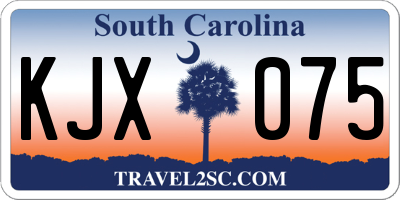 SC license plate KJX075