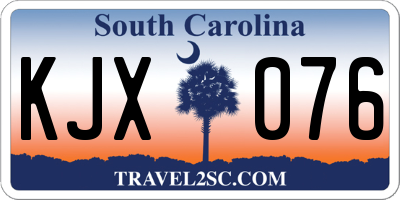 SC license plate KJX076