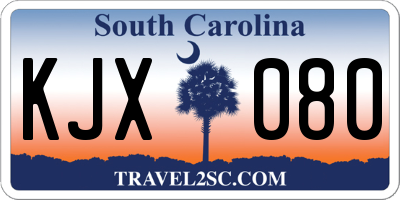SC license plate KJX080