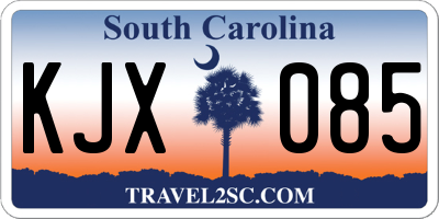 SC license plate KJX085