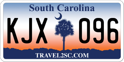 SC license plate KJX096
