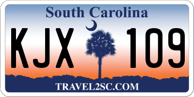 SC license plate KJX109
