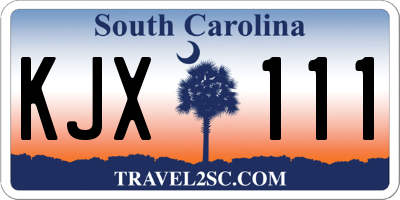 SC license plate KJX111