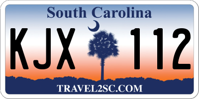 SC license plate KJX112