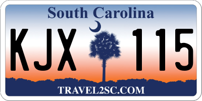 SC license plate KJX115