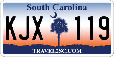 SC license plate KJX119
