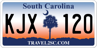 SC license plate KJX120