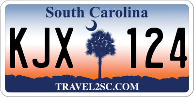 SC license plate KJX124