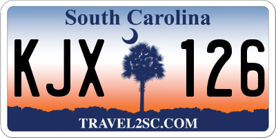 SC license plate KJX126