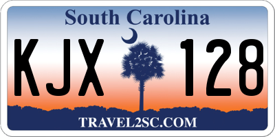 SC license plate KJX128