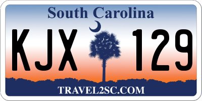 SC license plate KJX129