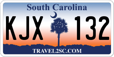 SC license plate KJX132