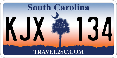 SC license plate KJX134