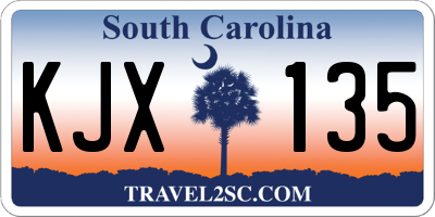 SC license plate KJX135