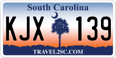 SC license plate KJX139