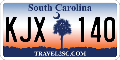 SC license plate KJX140