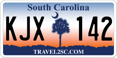 SC license plate KJX142