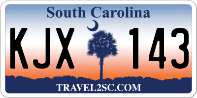 SC license plate KJX143