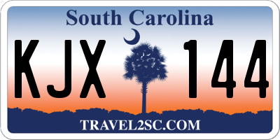 SC license plate KJX144