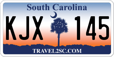 SC license plate KJX145