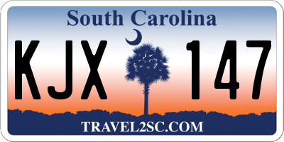 SC license plate KJX147